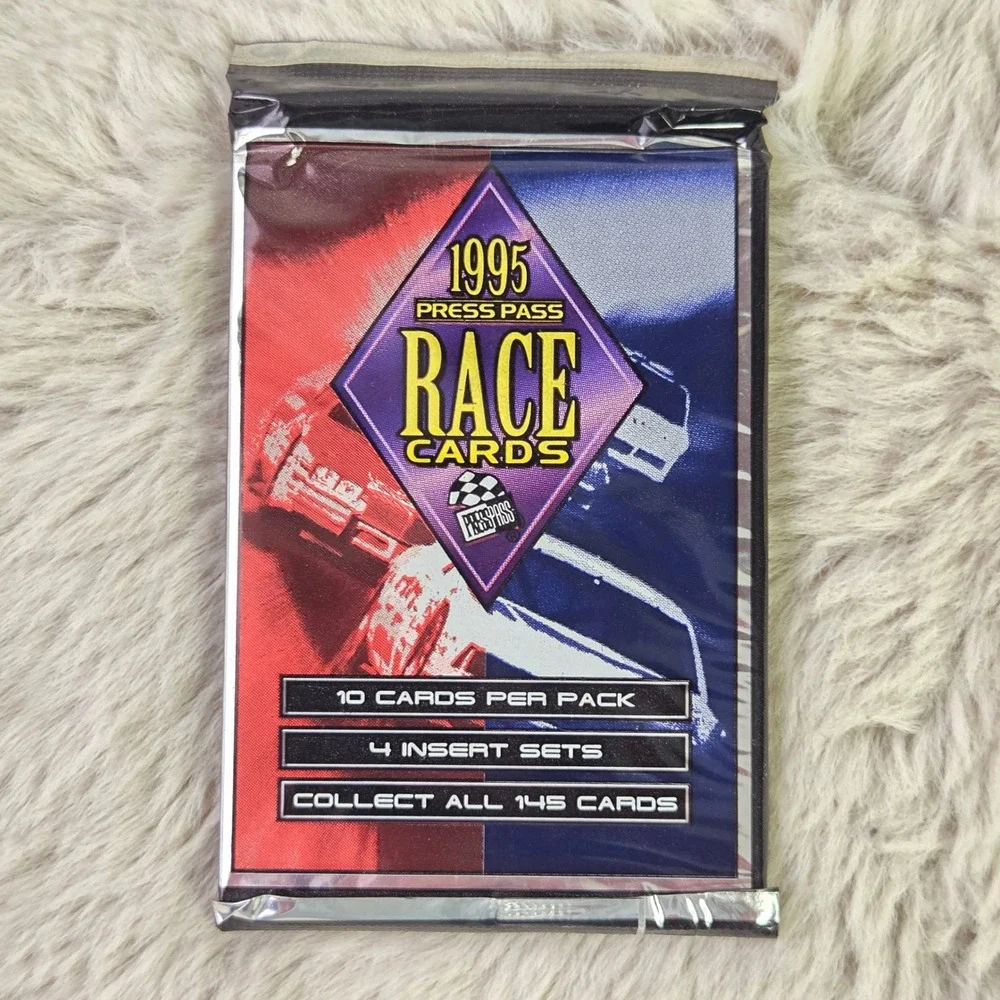 5 Pack Lot 1995 Press Pass Race Cards NASCAR Racing Sealed Trading Card Packs
